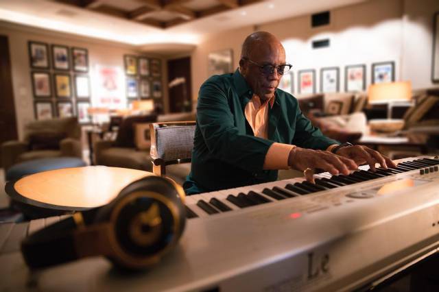 Quincy Jones at private studio